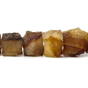 10x10-14x14mm Honey Agate Beads Hammer Faceted Cube, Variegated 8 inch 17 pcs
