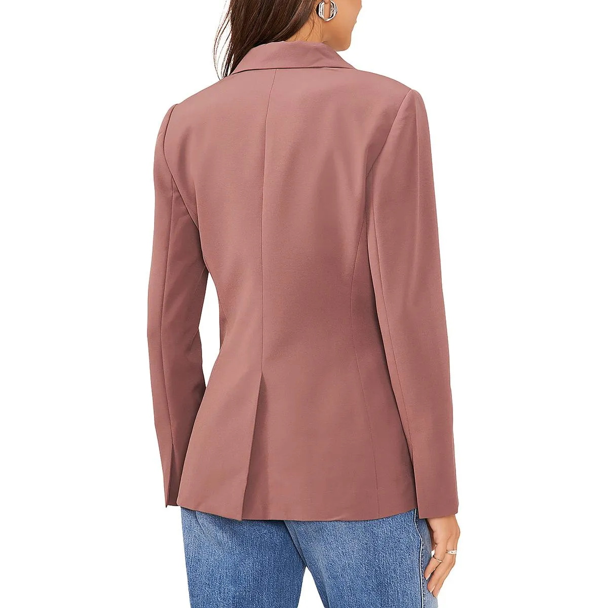 1.State Womens Crepe One-Button Blazer