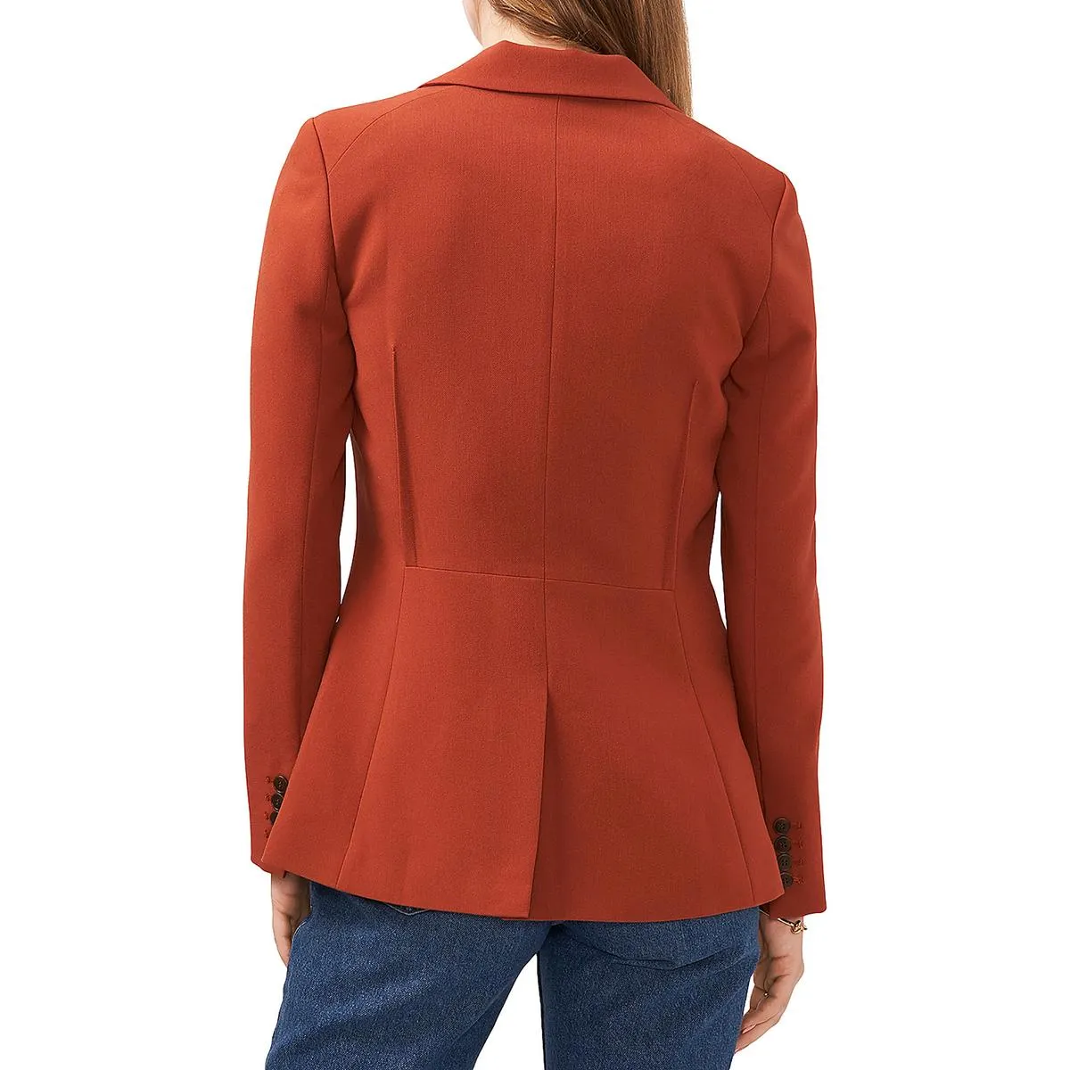 1.State Womens Pleated Business One-Button Blazer
