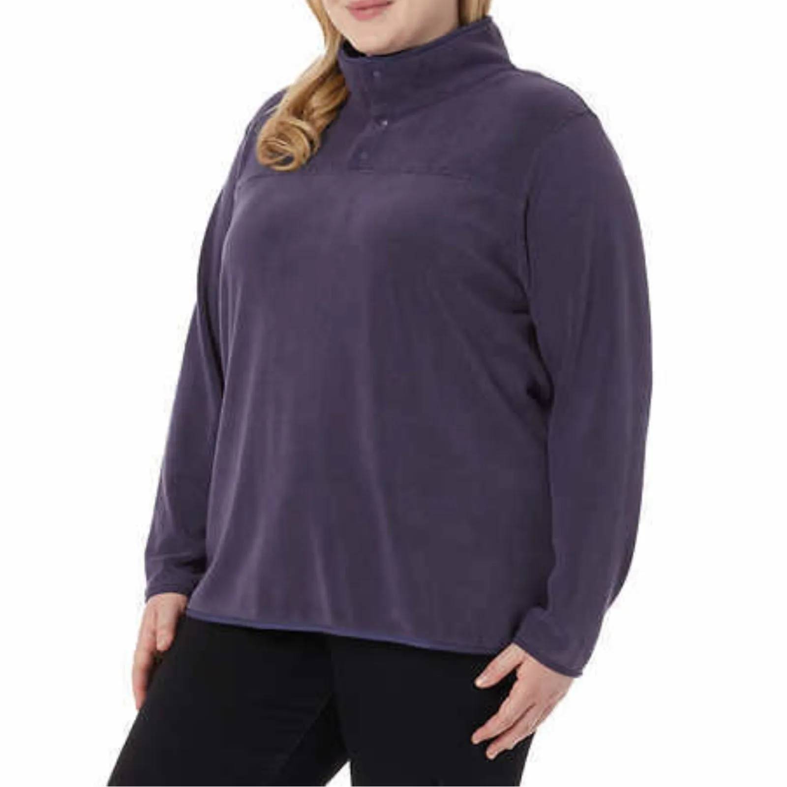 32 Degrees Snap Arctic Soft Fleece Midweight Pullover Top