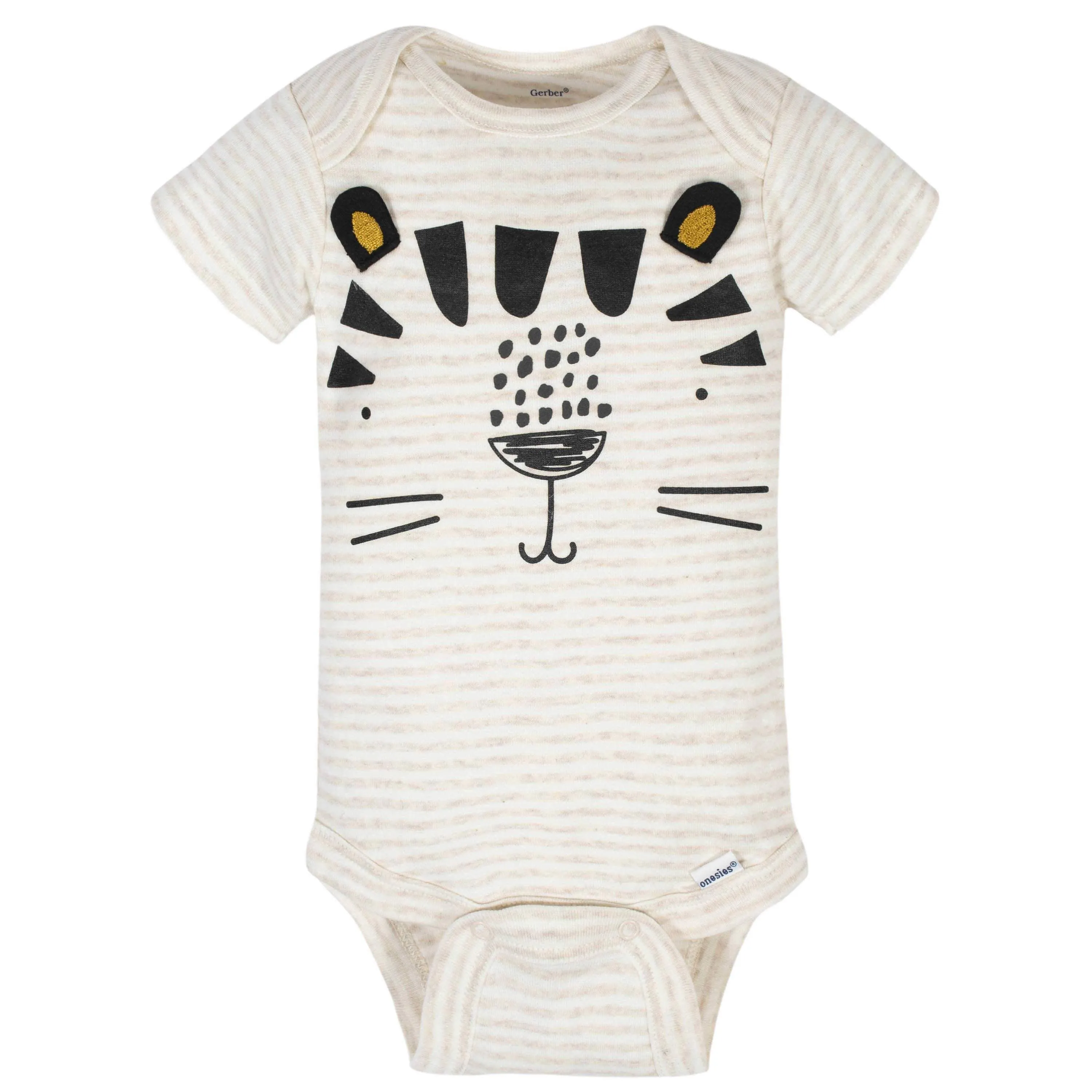 5-Pack Baby Boys Tiger Short Sleeve Onesies Bodysuits