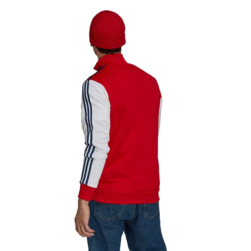 adidas Arsenal FC Official 2021/22 3 Stripe Track Top - Adult - Scarlet