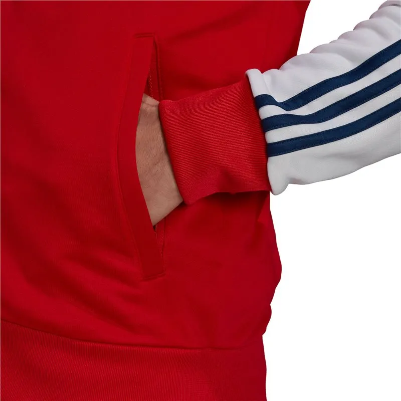 adidas Arsenal FC Official 2021/22 3 Stripe Track Top - Adult - Scarlet