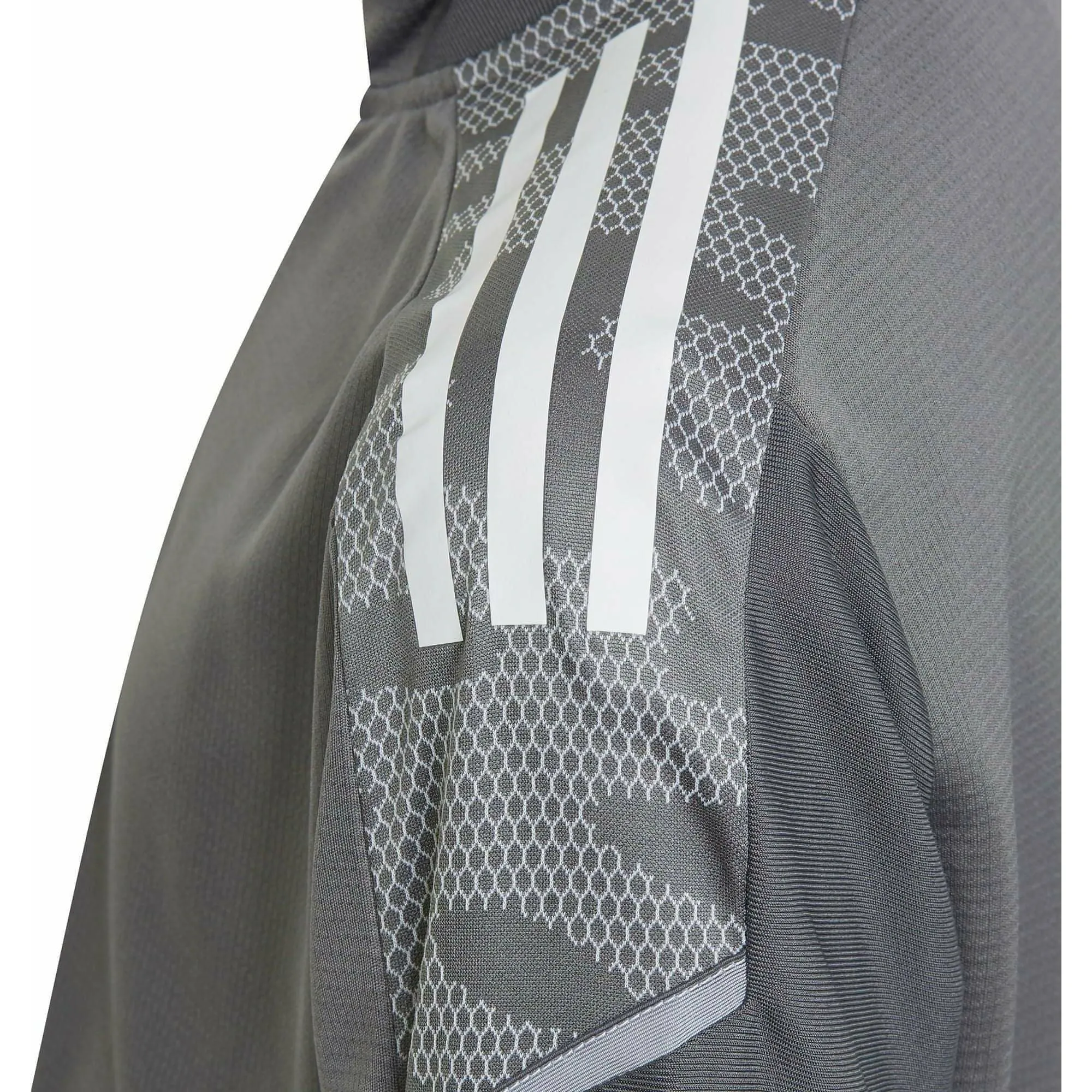 adidas Condivo 21 PrimeBlue Half Zip Long Sleeve Junior Training Top - Grey
