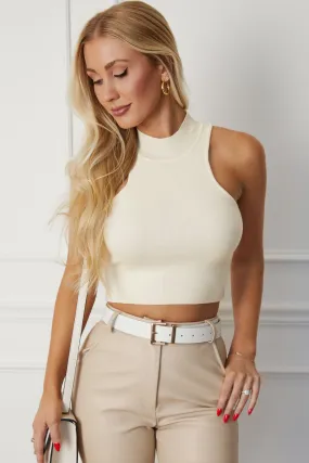Anita Ivory Crop Tank Top
