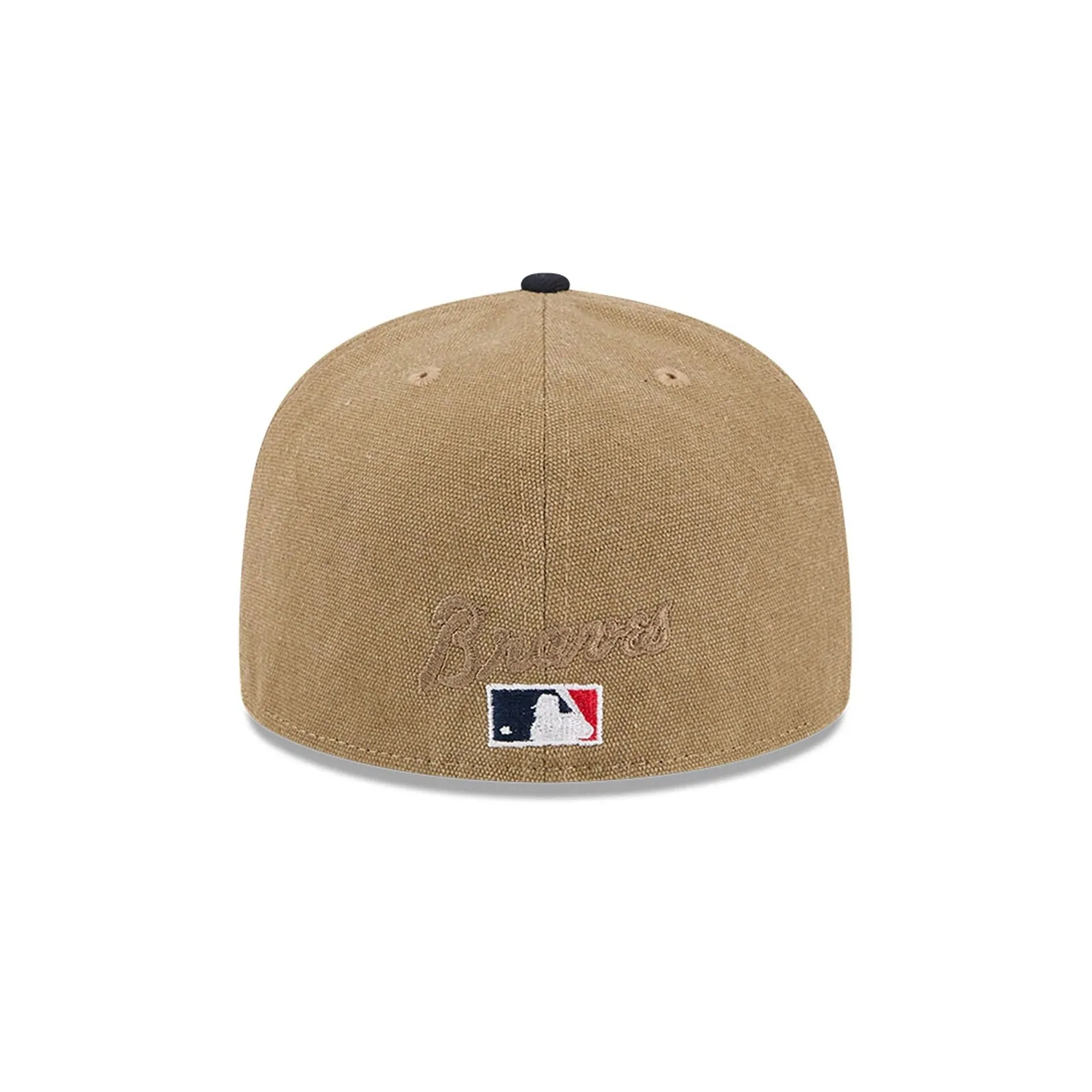Atlanta Braves Canvas Crown Beige 59FIFTY Fitted Cap