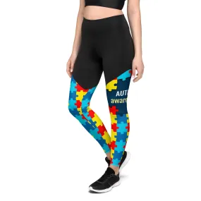 Autism Awareness Compression Leggings