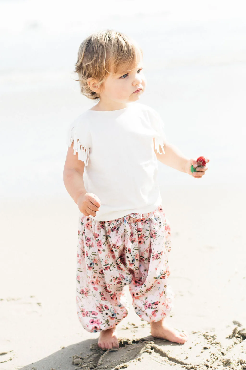 Baby Girl Floral Harem Pants | Satin Love