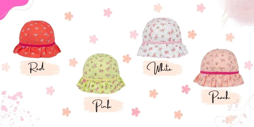 Beautiful Floral Print -Infant Girl Maxi Hat 0-18 Months