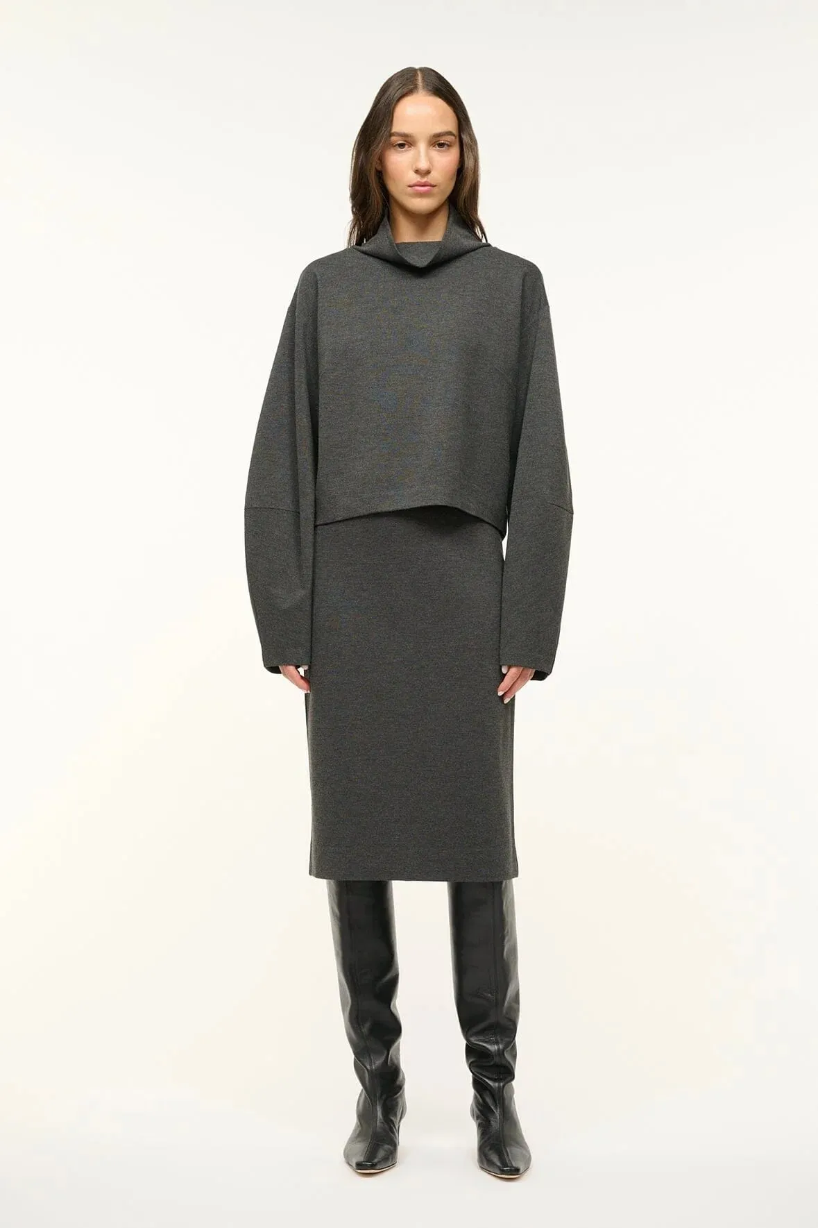 Binoche Top in Heather Grey