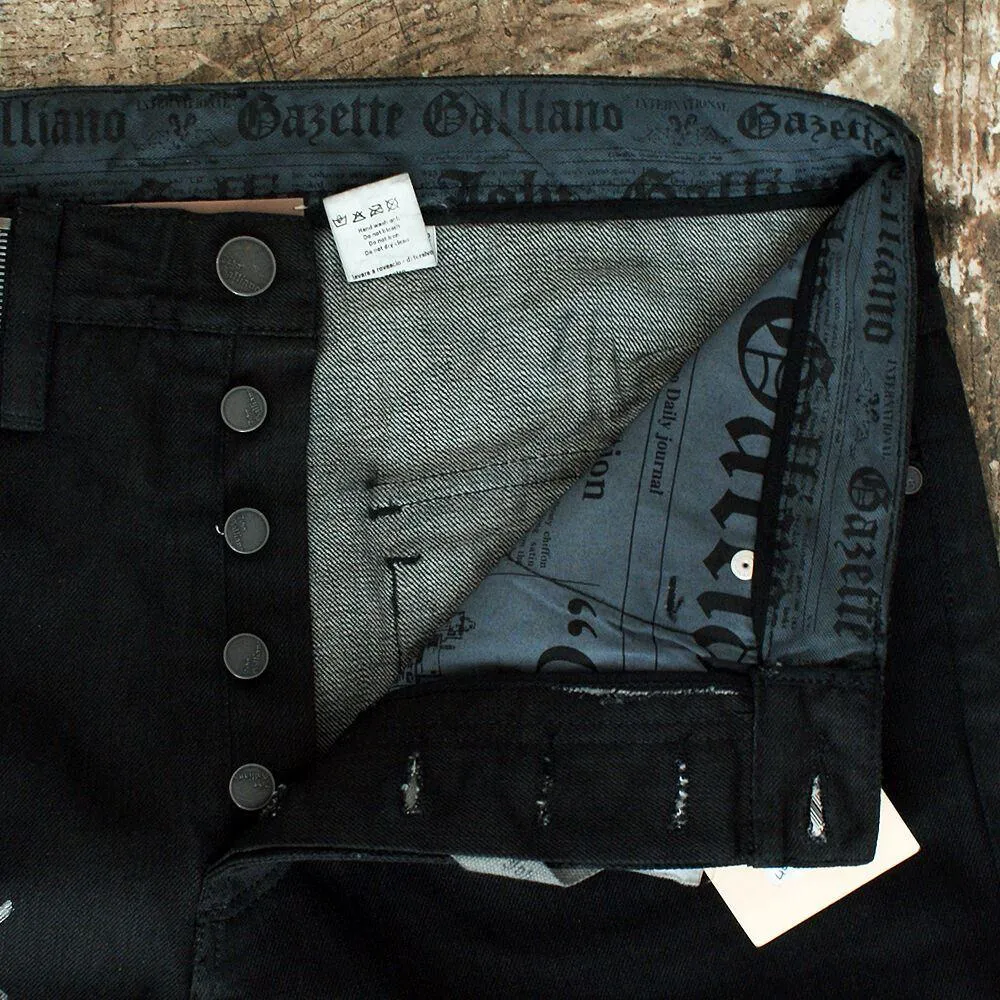 Black Jeans with Gun Print