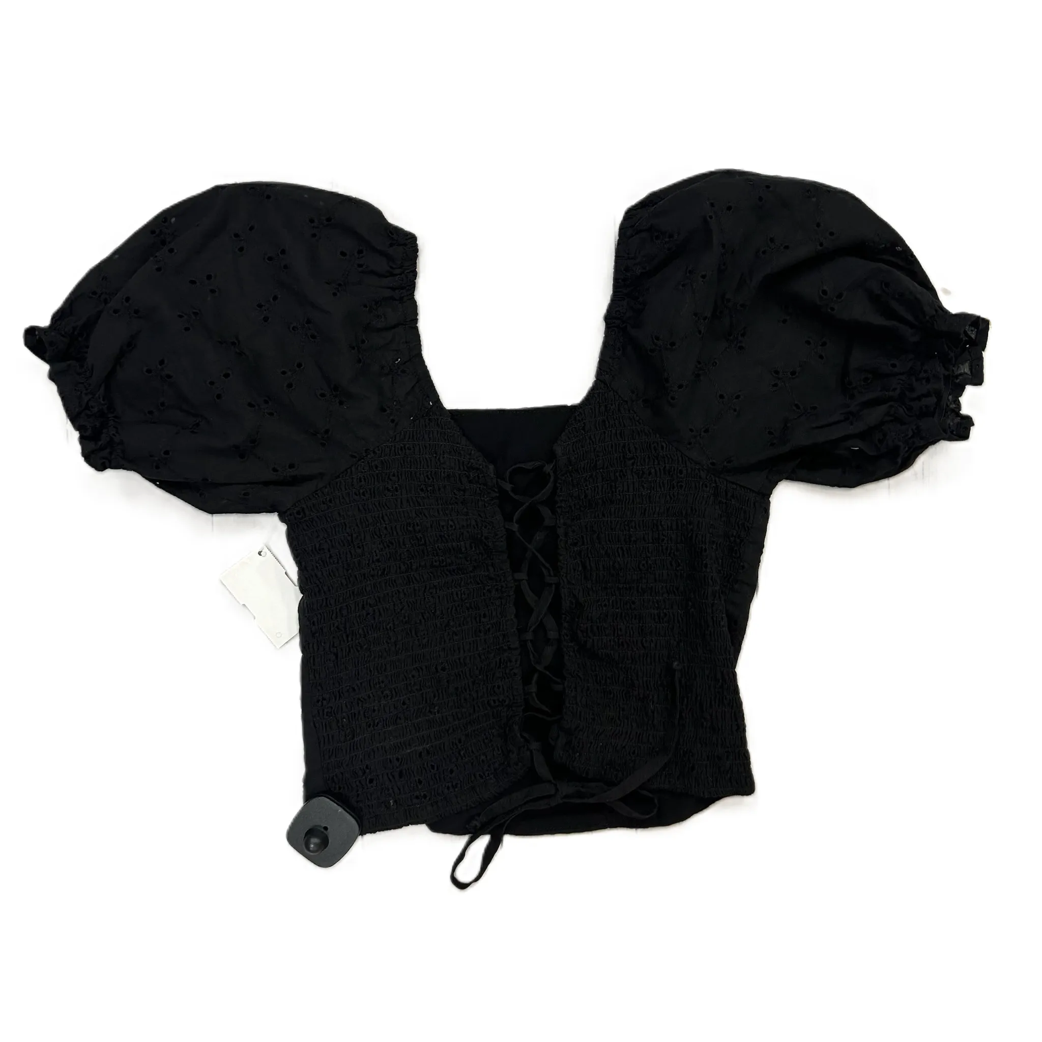 Black Top Short Sleeve By Daisy & Delilah, Size: S