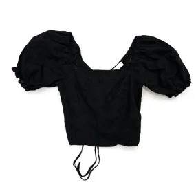 Black Top Short Sleeve By Daisy & Delilah, Size: S