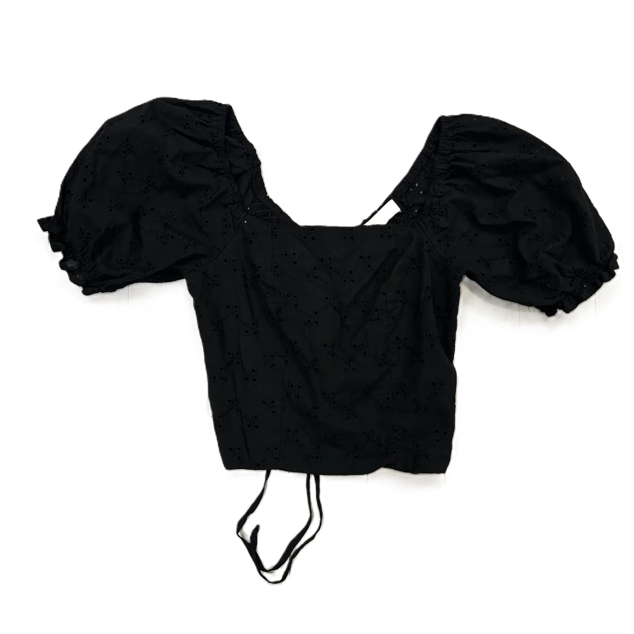 Black Top Short Sleeve By Daisy & Delilah, Size: S