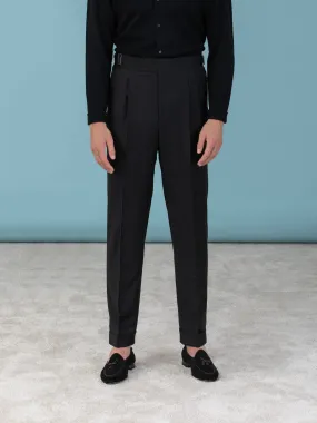 Black Wool S130 Gurkha Trousers