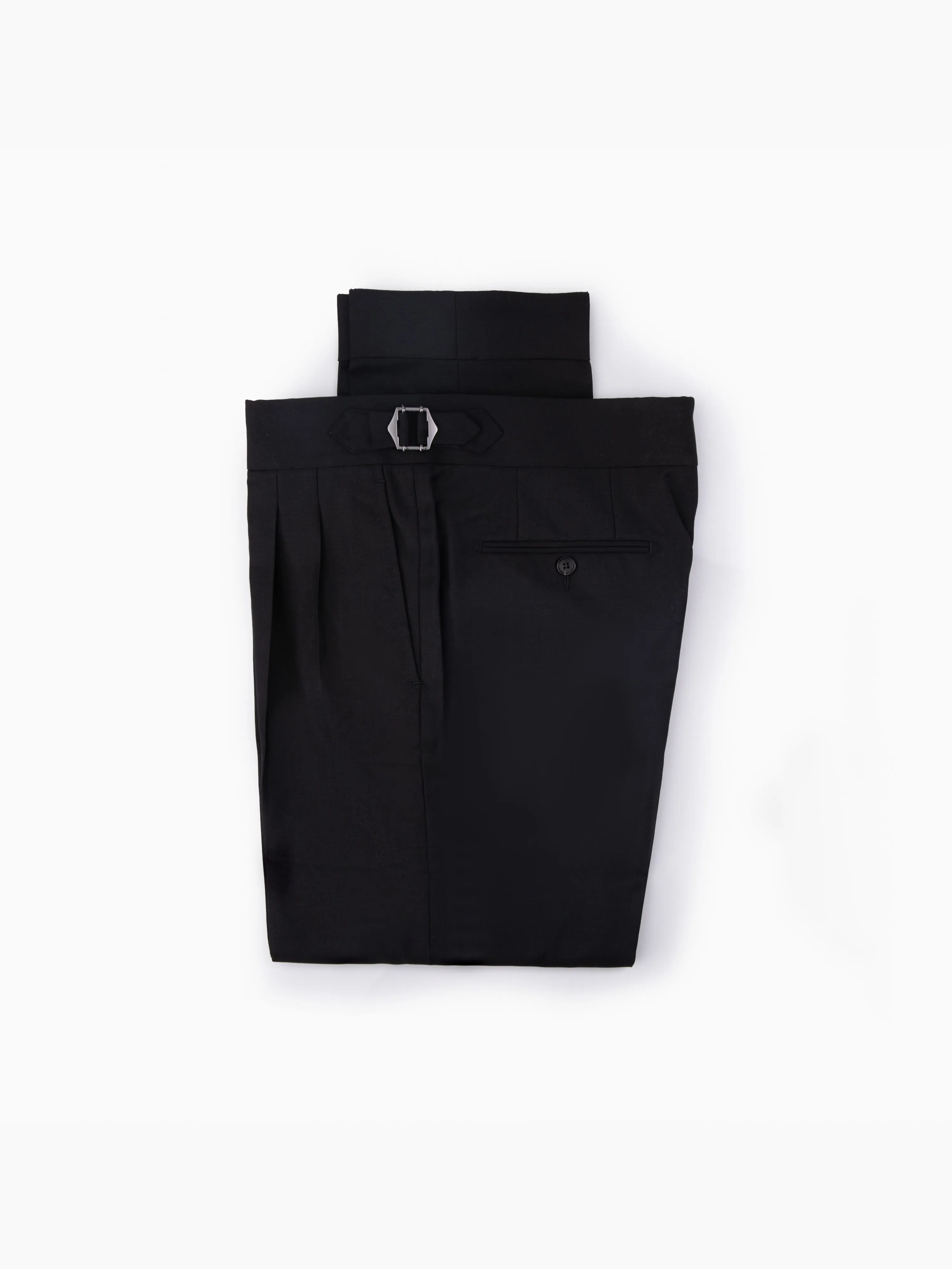 Black Wool S130 Gurkha Trousers