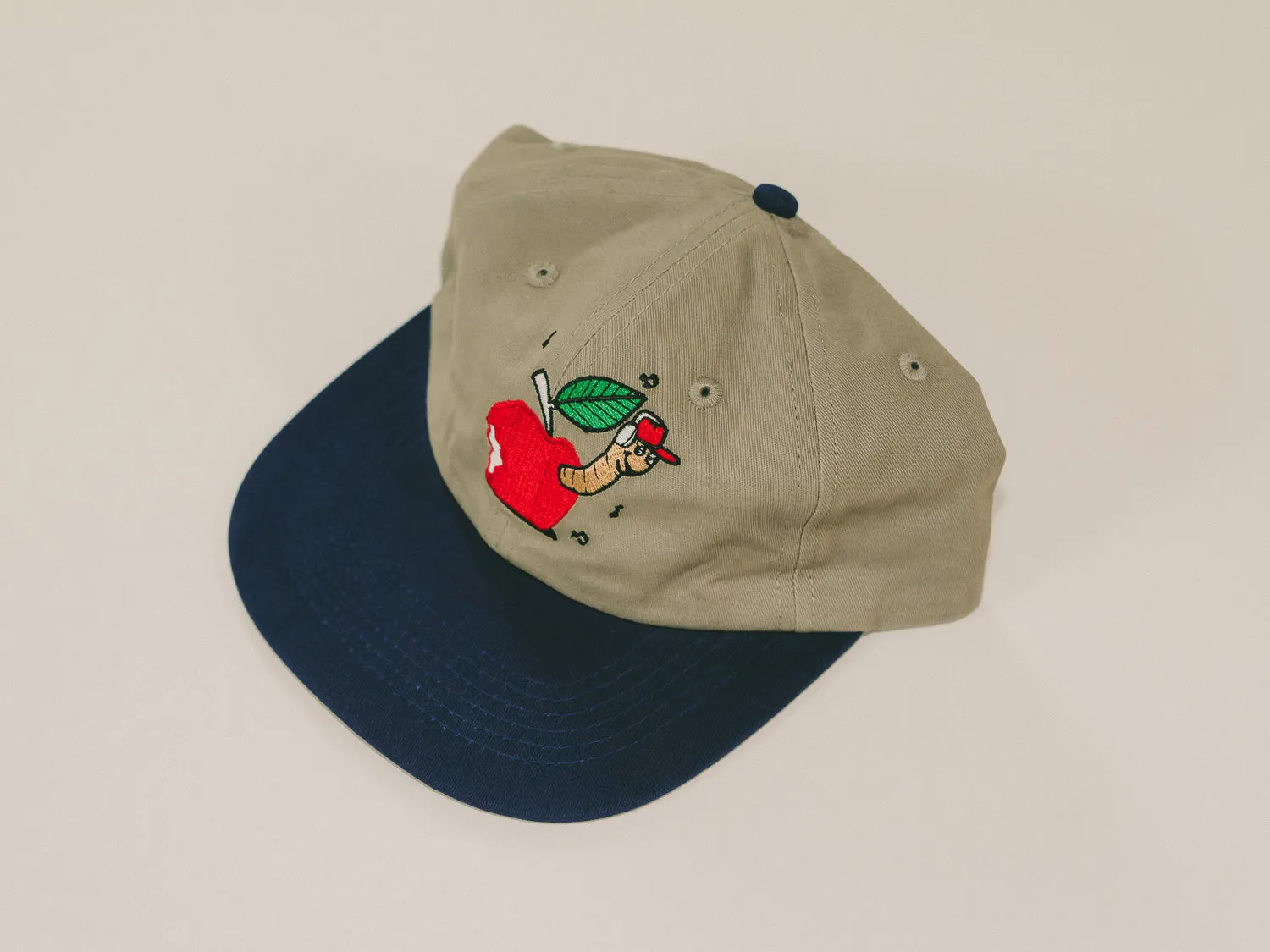 Butter Goods Worm 6 Panel Cap 'Sage/Navy'
