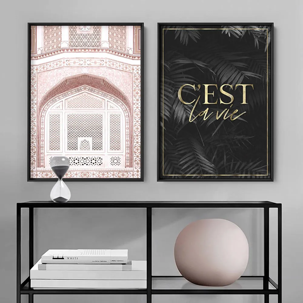 C'est La Vie Dark (faux look foil) - Art Print