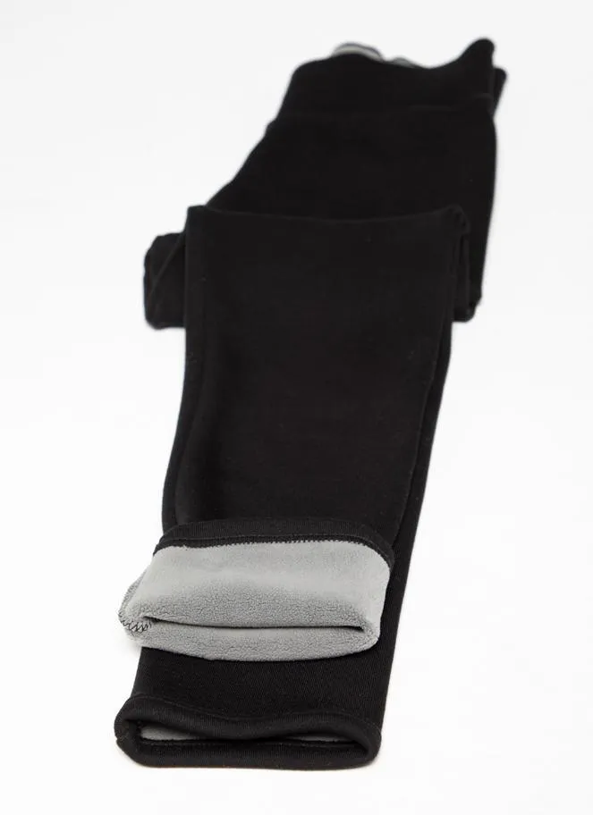 C'est Moi Viscose Sherpa Lined Leggings (Black)