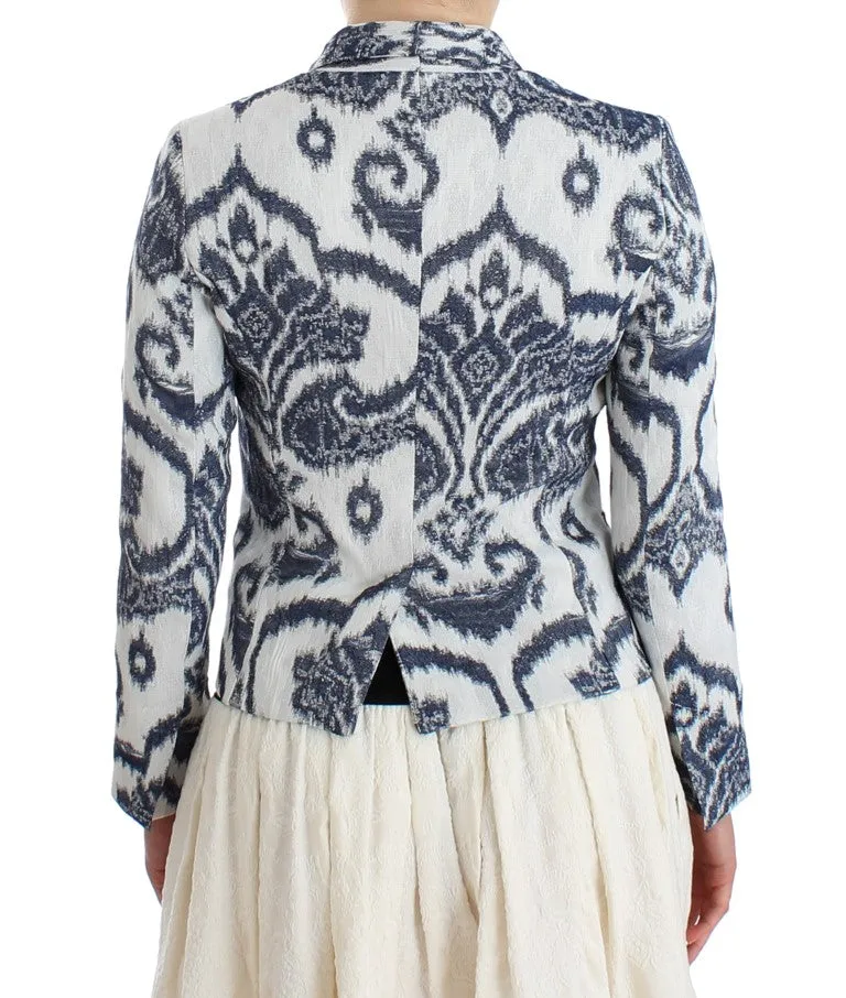 Christian Pellizzari Elegant Two-Tone Blue Short Women's Blazer