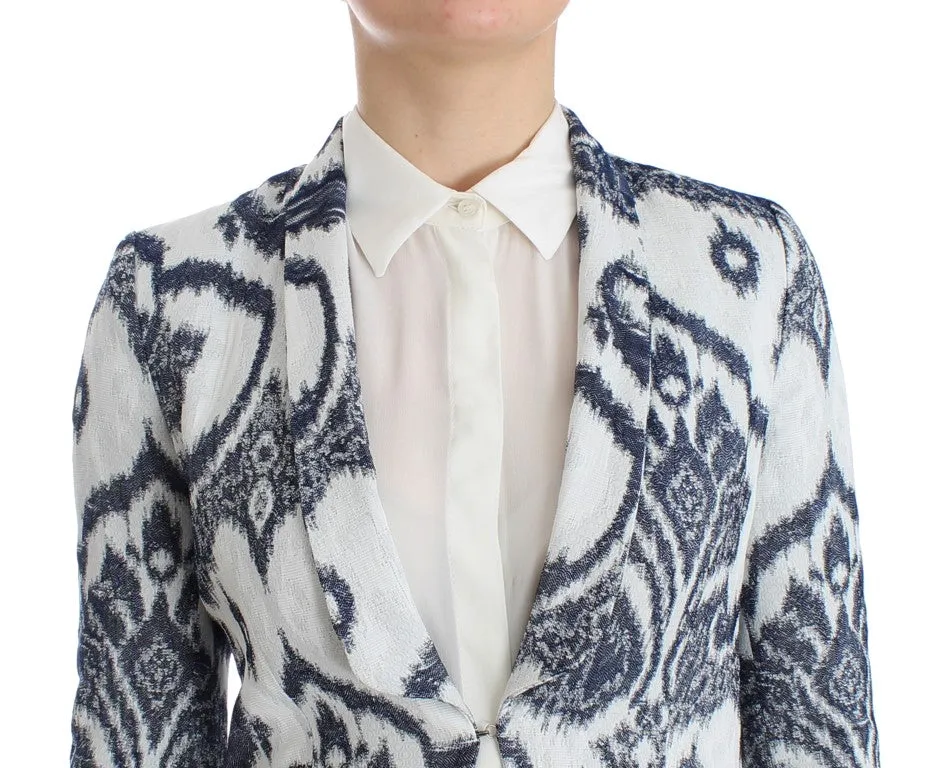 Christian Pellizzari Elegant Two-Tone Blue Short Women's Blazer