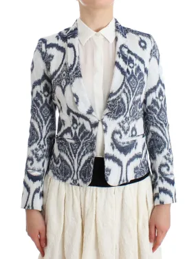 Christian Pellizzari Elegant Two-Tone Blue Short Women's Blazer