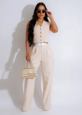 City Girl Pant Set Nude