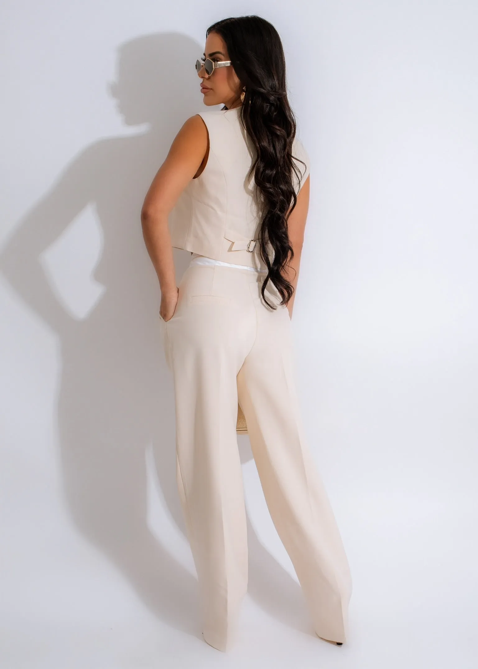 City Girl Pant Set Nude