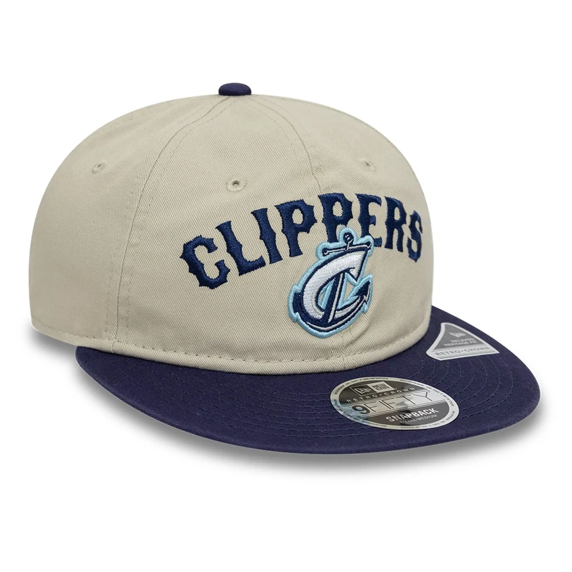Columbus Clippers MiLB Two Tone Light Beige Retro Crown 9FIFTY Strapback Cap