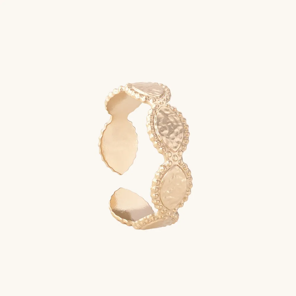 Embossed Leaf Ring