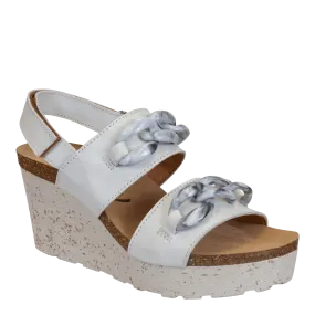 FAIR ISLE in CHAMOIS Wedge Sandals