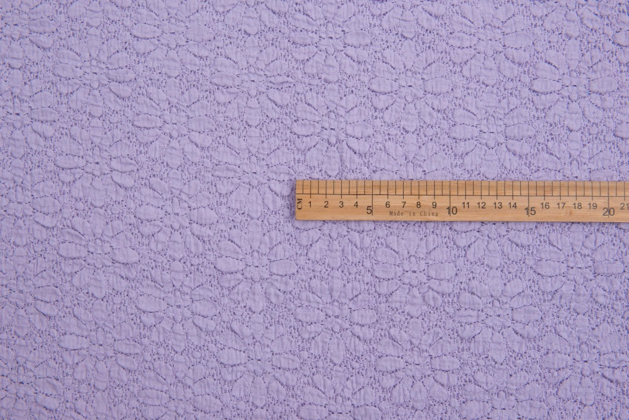 Flower Design 100% Cotton Gauze Lace  Fabric