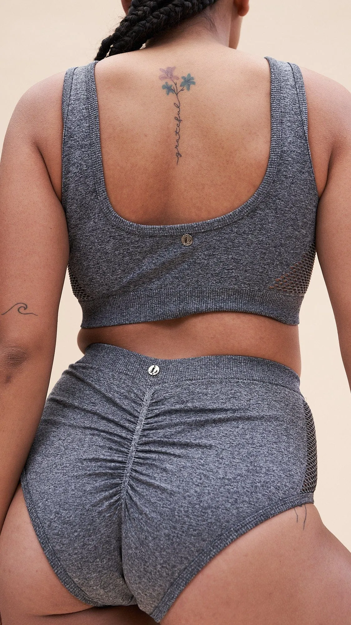 Gabi Crop - Shaping Breathable Crop Recycled Grey
