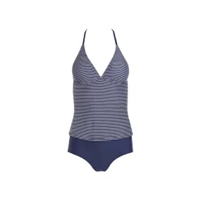 Gourami Stripes Out Tankini - Navy