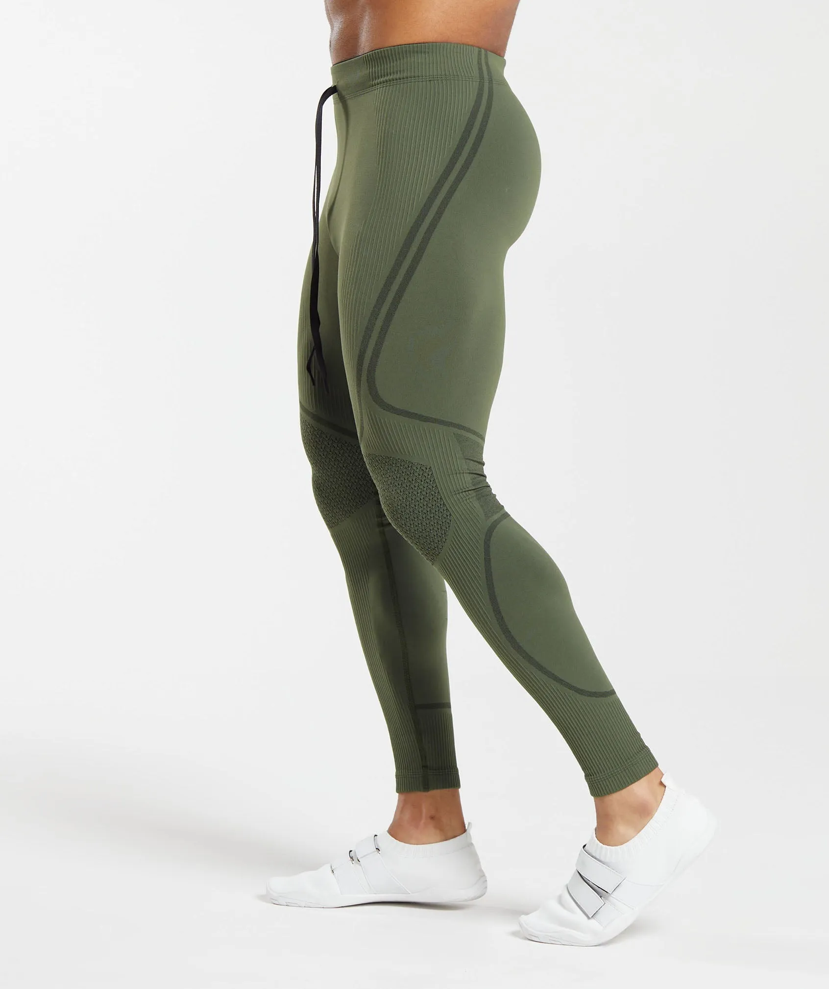 Gymshark 315 Seamless Tights - Winter Olive/Black