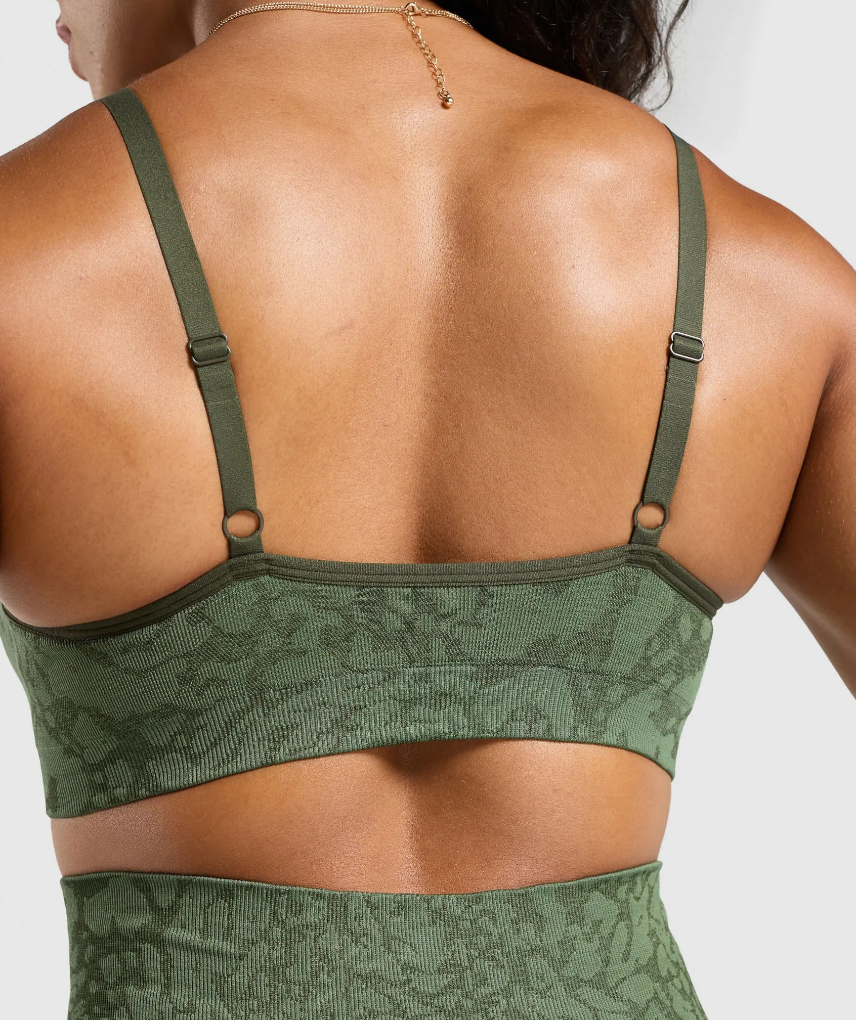 Gymshark Adapt x Whitney Sports Bra - Force Green/Winter Olive