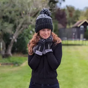 Half & Half PomPom Hat