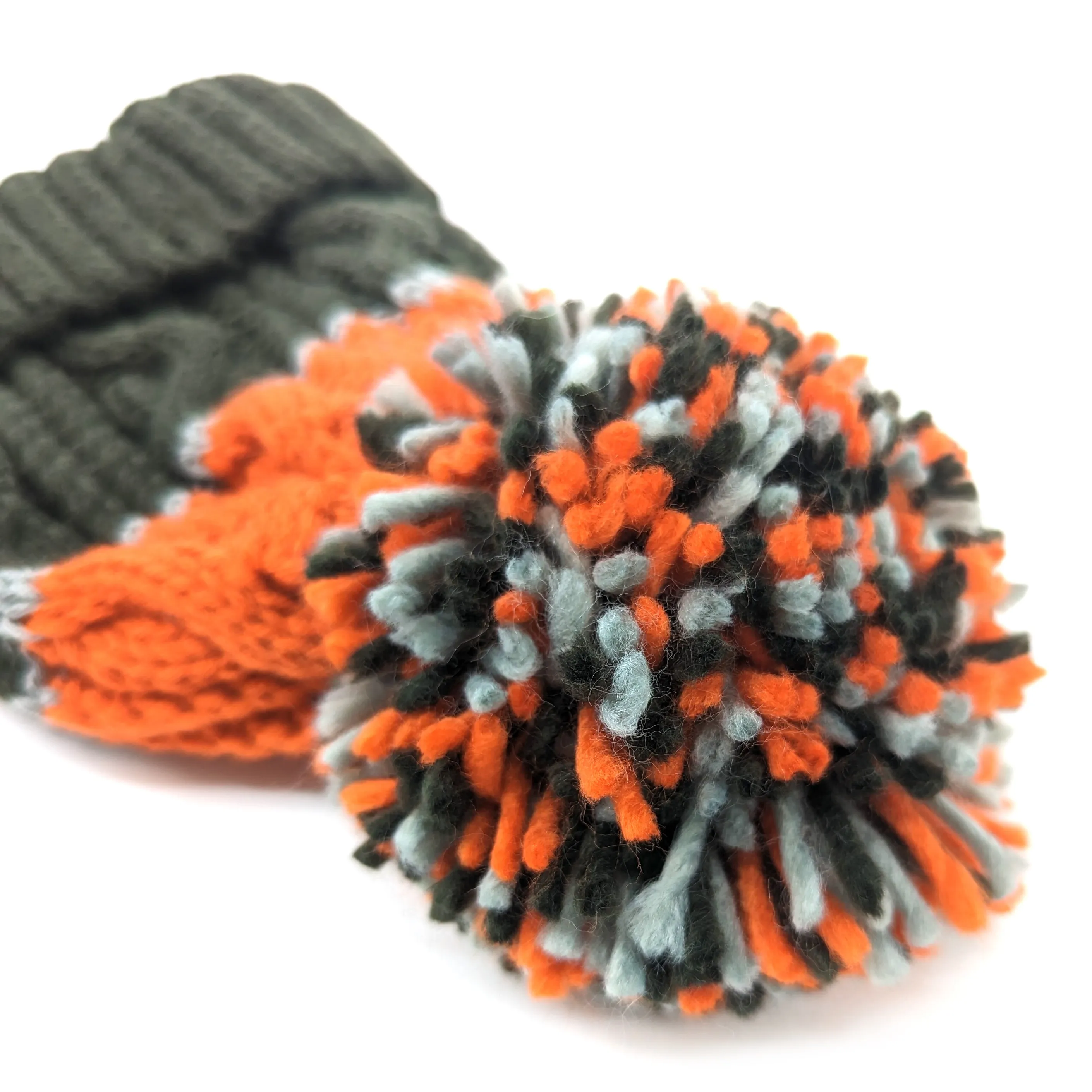 Half & Half PomPom Hat