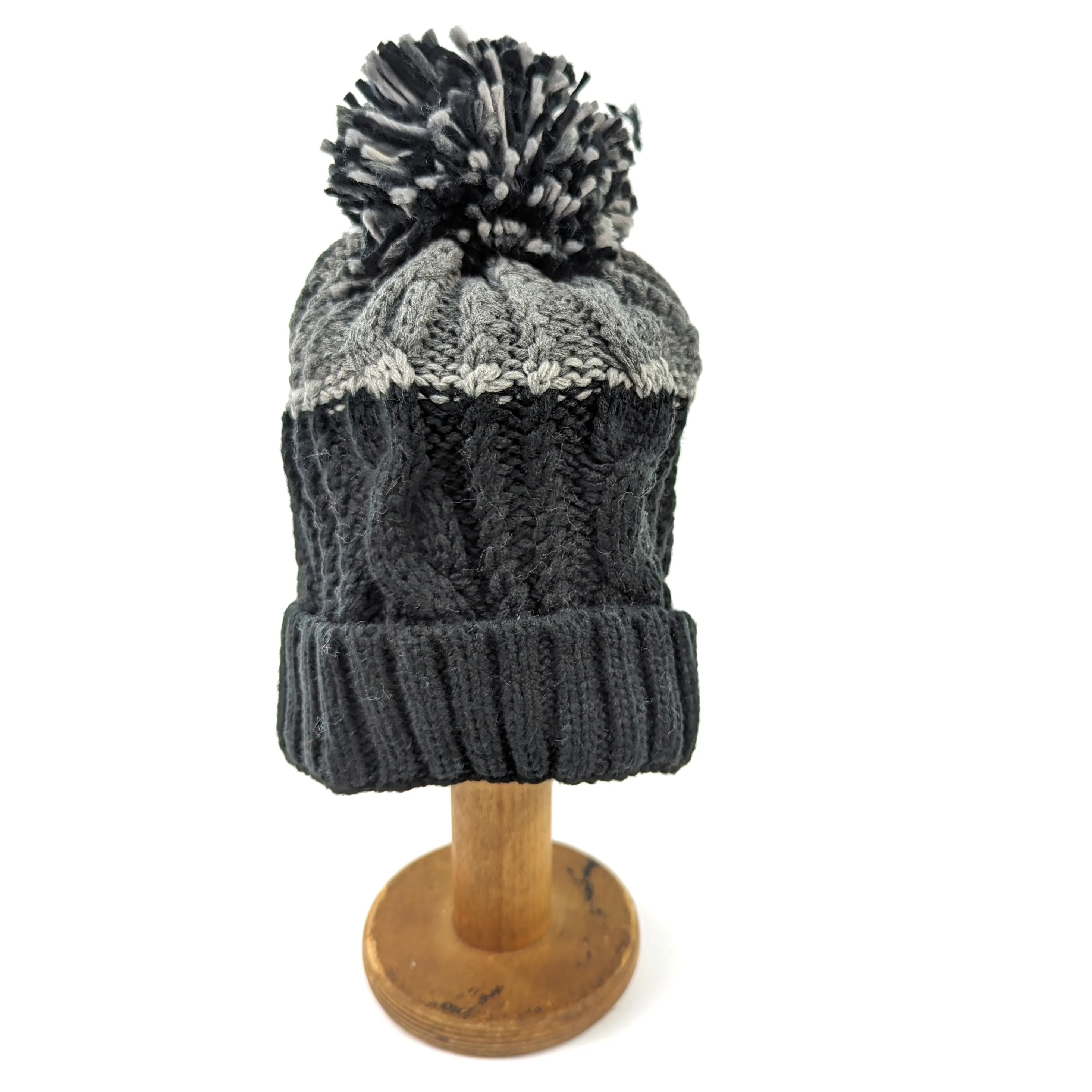 Half & Half PomPom Hat