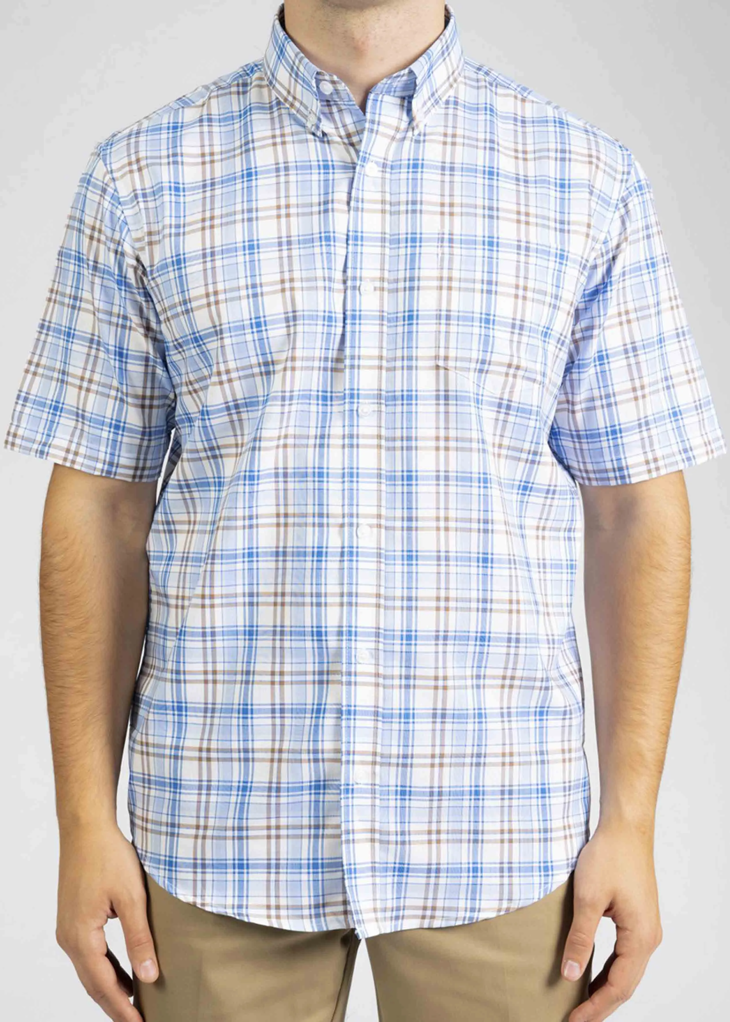 Harvey Short Sleeve Check Velcro Shirt