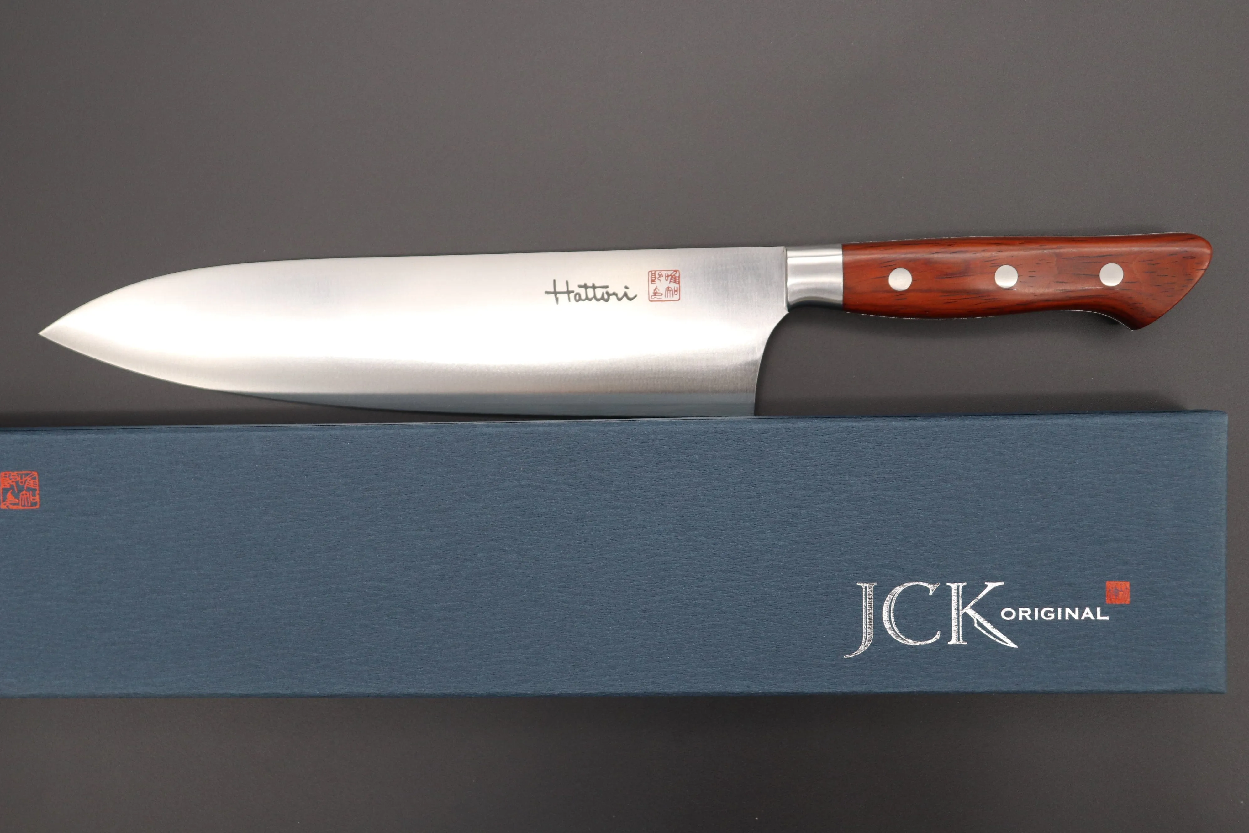 Hattori Forums FH Series Western Deba (165mm and 240mm, Cocobolo Wood Handle)