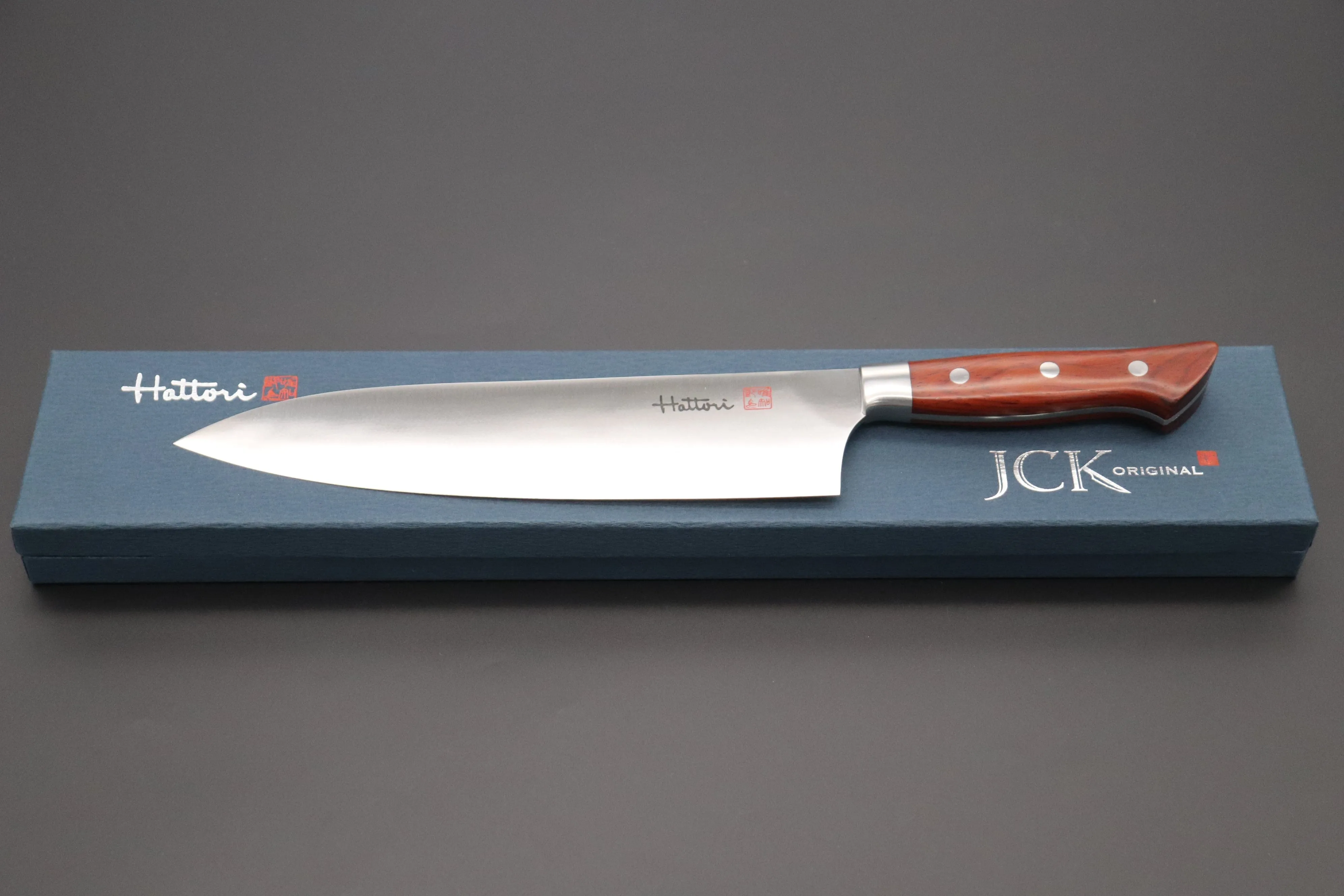 Hattori Forums FH Series Western Deba (165mm and 240mm, Cocobolo Wood Handle)