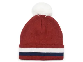 Headway Pom Knit - Cardinal Red/White/Navy
