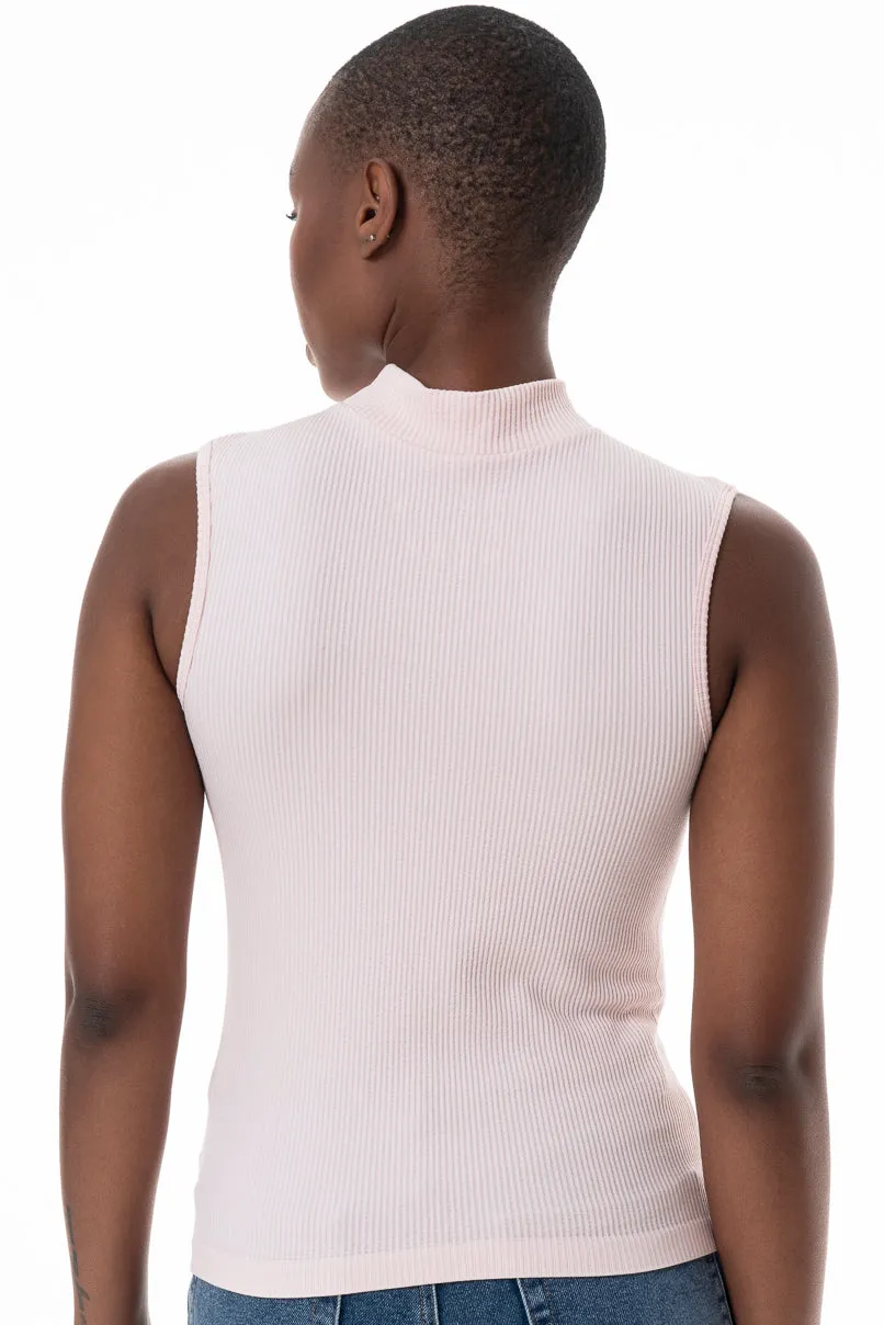 Hi-Neck Top _ 145640 _ Pink