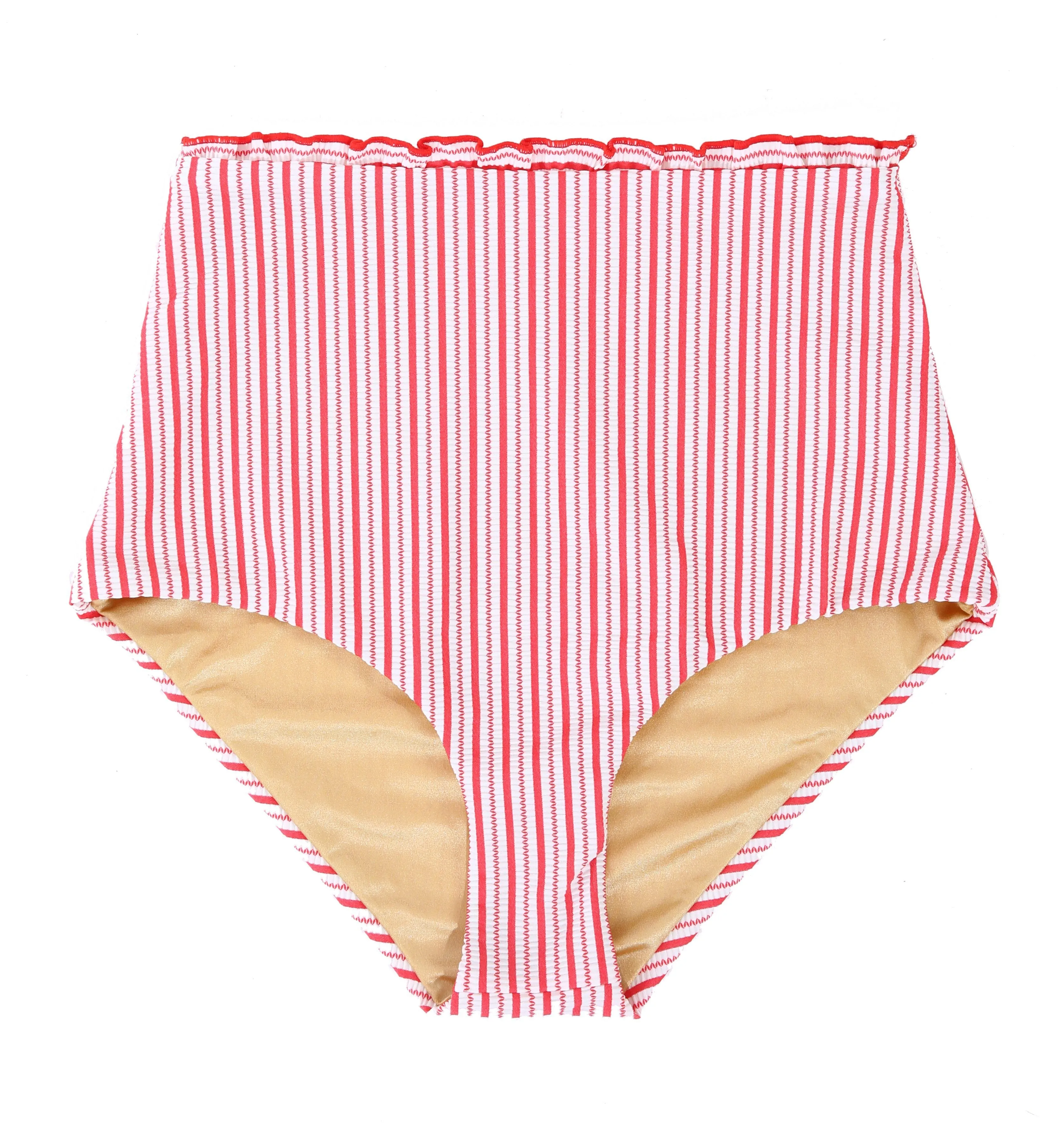 High waisted bikini bottom [Red Candy]