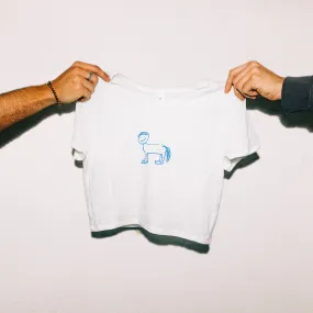 Horse with Bowl Cut Baby Tee