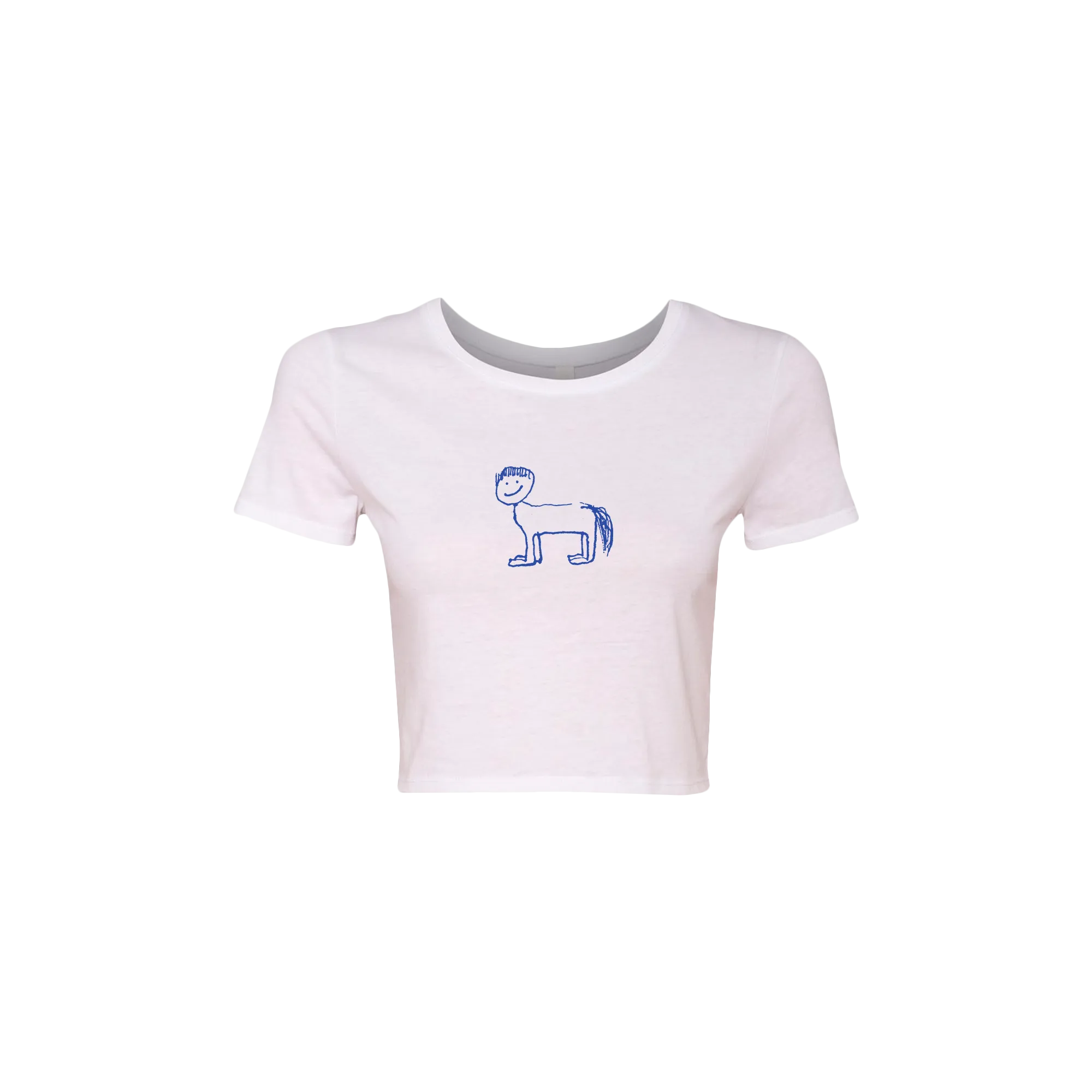 Horse with Bowl Cut Baby Tee