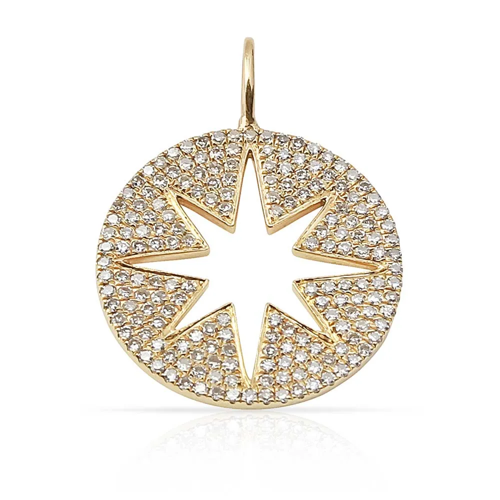 INSIDE OUT DIAMOND STAR CHARM