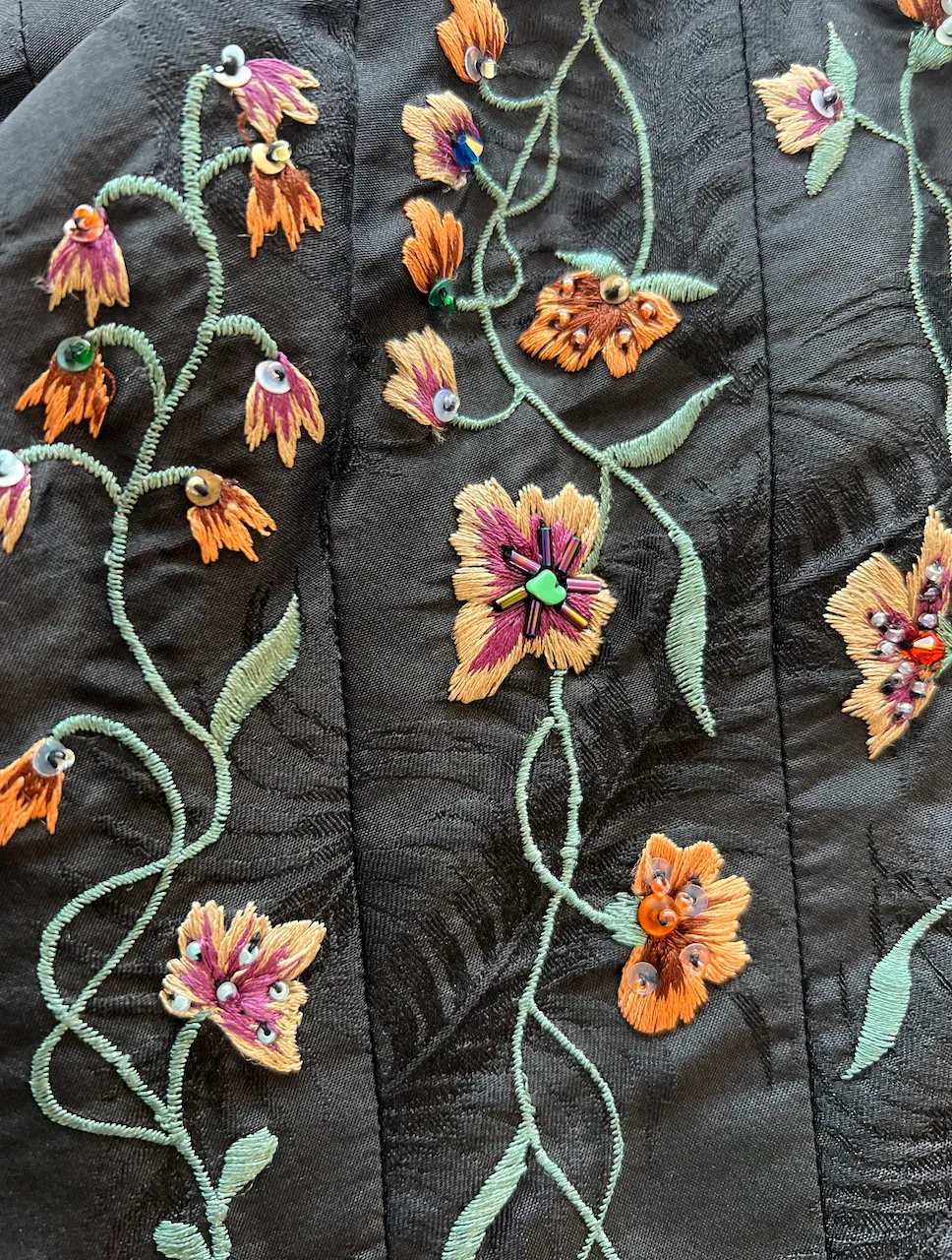 LOLITA LEMPICKA FLORAL EMBROIDERED BUSTIER 2000