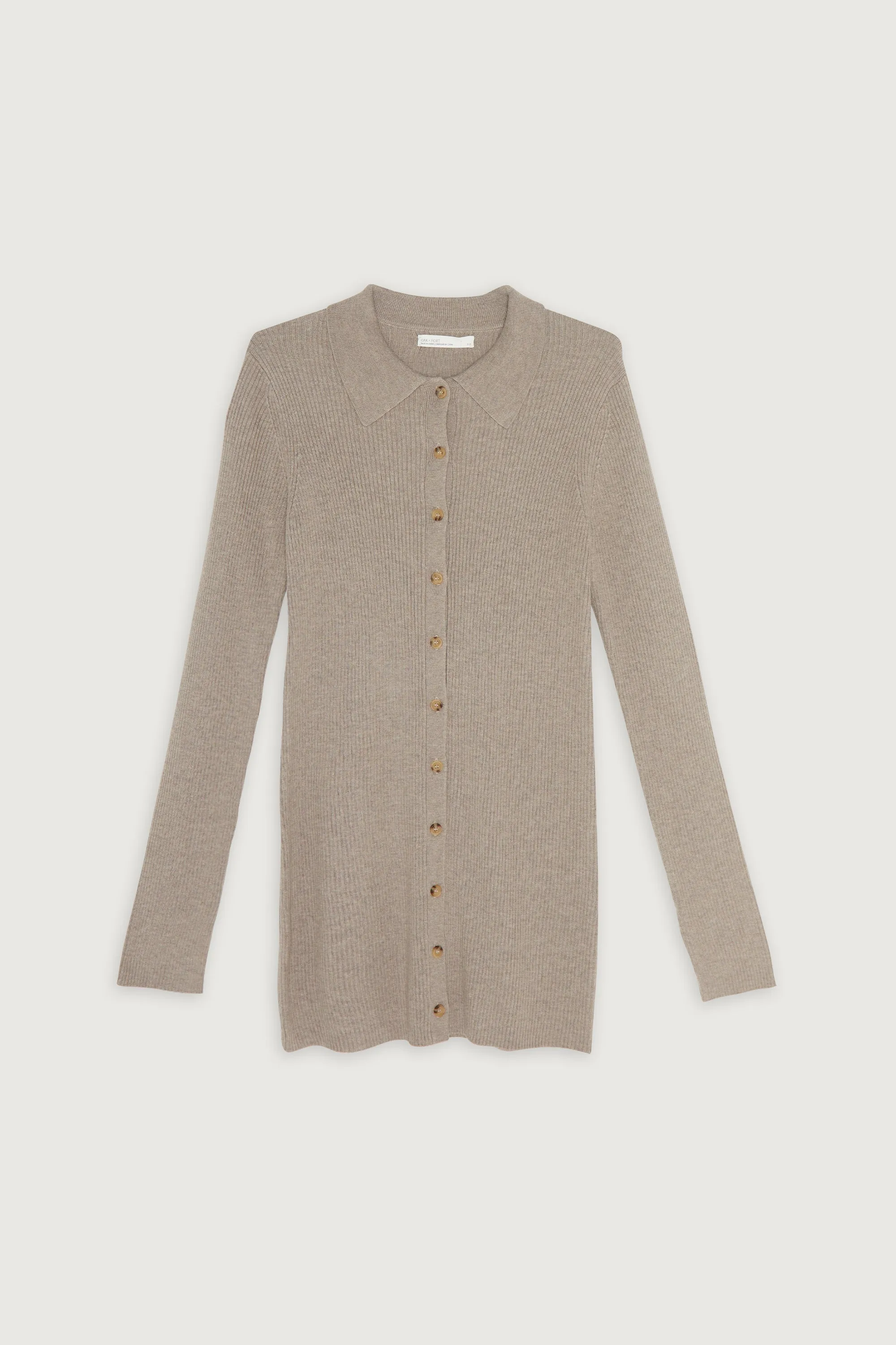 LONG RIBBED CARDIGAN